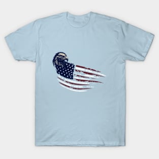 Eagle and American flag. Independence Day T-Shirt